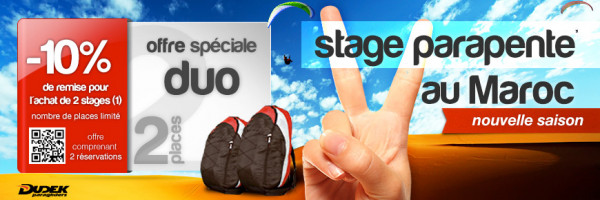 stage parapente au Maroc